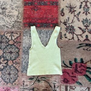 Brandy Melville Light Green Ribbed Tank Top
